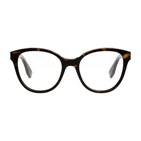 NEW FENDI EYEGLASSES FE50024I 053 WOMEN ROUND HAVANA EYEWEAR - Picture 1 of 3